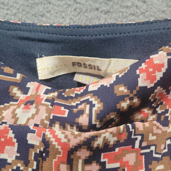 Fossil Aztec Print Spaghetti Strap Sundress Size Small - Picture 3 of 5